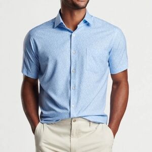 Peter Millar Feeling Koi Performance Shirt in Cottage Blue